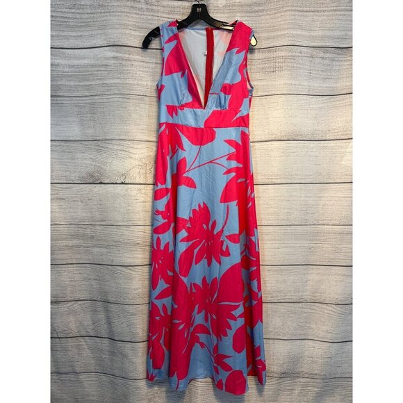 Dresses & Skirts - Floral Sleeveless Maxi Dress Tropical Print Size L